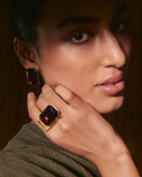 Radiance Cocktail Earring - Burgundy