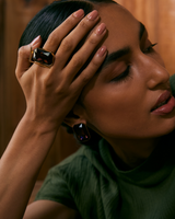 Kusha Kapila Radiance Cocktail Ring - Burgundy