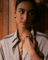 Fusion Crystal Earring - Black and White