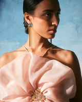 Fusion Tassel Earring - AB and White