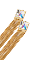 Fusion Tassel Earring - AB and White