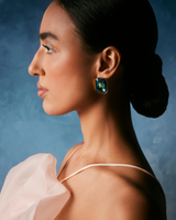 Radiance Cocktail Earring - Peacock Blue