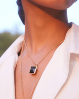 Sirius Crystal Necklace - Black