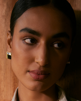 Fusion Crystal Earring - Black and White