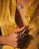 Fusion Crystal Necklace - Fern & Lavender