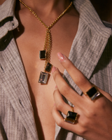 Fusion Crystal Ring - Black and White