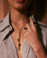 Perseid Crystal Necklace - Monochrome