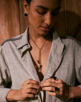 Perseid Crystal Necklace - Monochrome