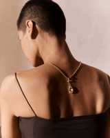 Capella Double crystal Necklace - Sepia