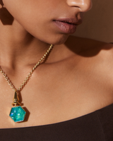 Hexa Crystal Necklace - Orange Dawn