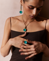 Hexa Crystal Necklace - Orange Dawn