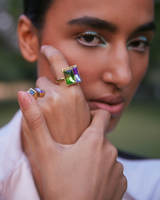 Fusion Crystal Ring - Fern & Lavender