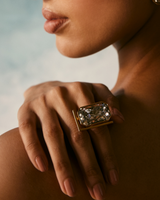 Radiance Cocktail Ring - Gold Crust