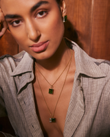 Fusion Crystal Necklace - Fern & White