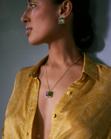 Fusion Crystal Necklace - Fern & Lavender