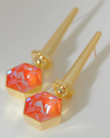 Hexa Crystal Earring - Orange Dawn