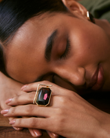 Bhumi Pednekar in Radiance Cocktail Ring - Burgundy