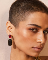 Radiance Dangler Earring - Red & Black