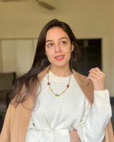 Tarini Manchanda in Elysian Crystal Necklace - Multicolour (S)