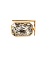 Tarini Manchanda in Radiance Crystal Cocktail Ring - Gold Crust