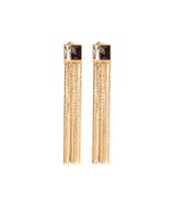 Karishma Tanna in Fusion Tassel Earring - Black and White