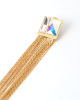 Fusion Tassel Earring - AB and White