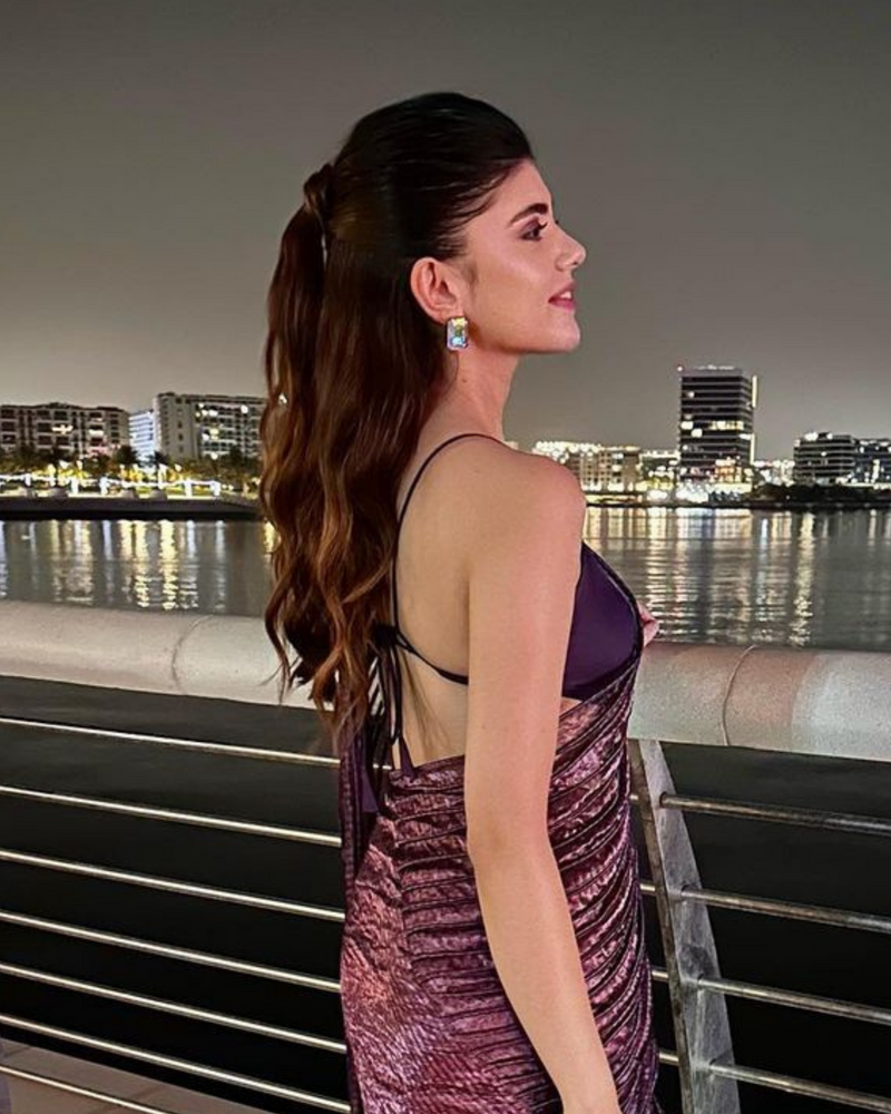 Sanjana Sanghi in Radiance Cocktail Earring -  AB