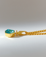 Hexa Crystal Necklace -  Orange Dawn
