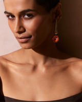 Hexa Crystal Earring -  Orange Dawn