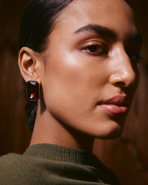 Radiance Cocktail Earring - Burgundy