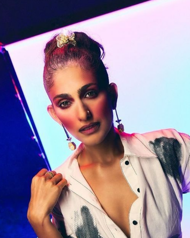 Kubbra Sait Hexa Crystal Earring -  Sunrise Yellow