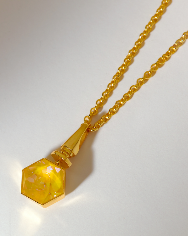 Hexa Crystal Necklace -  Sunrise Yellow