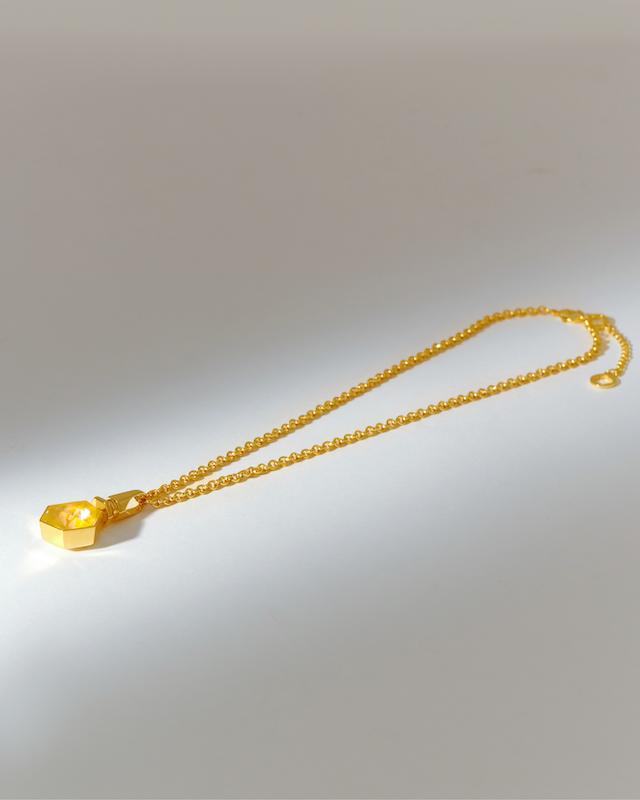 Hexa Crystal Necklace -  Sunrise Yellow