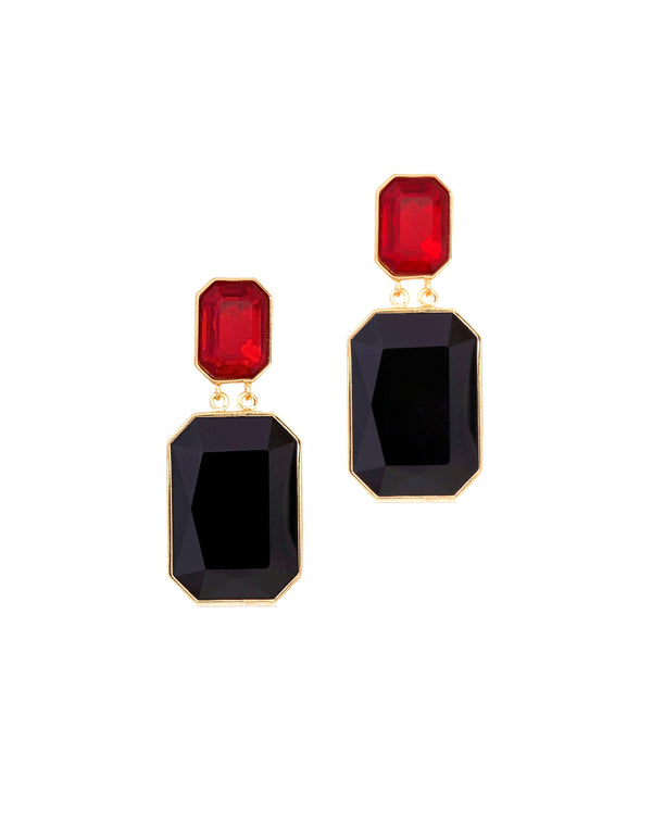 Sania Mirza in Radiance Dangler Earring -  Red & Black