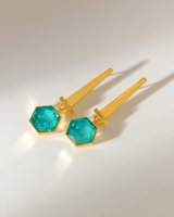 Hexa Crystal Earring -  Sunrise Yellow