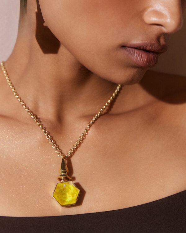 Gold Shadow Crystal Necklace | Lynnique Jewelry