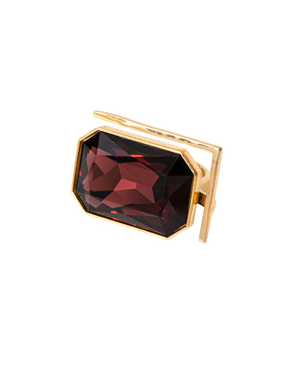 Kusha Kapila Radiance Cocktail Ring - Burgundy