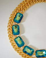 Radiance Cocktail Necklace - Peacock Blue