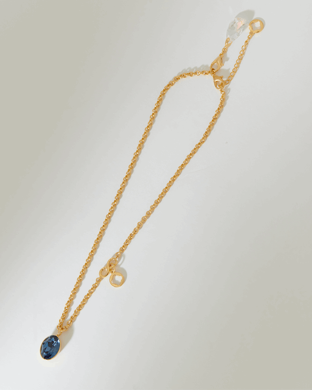 Capella Double crystal Necklace - Sepia