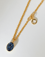 Capella Double crystal Necklace - Sepia