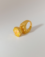 Hexa Crystal Ring -  Sunrise Yellow