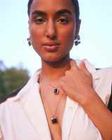Sirius Crystal Necklace -  Black