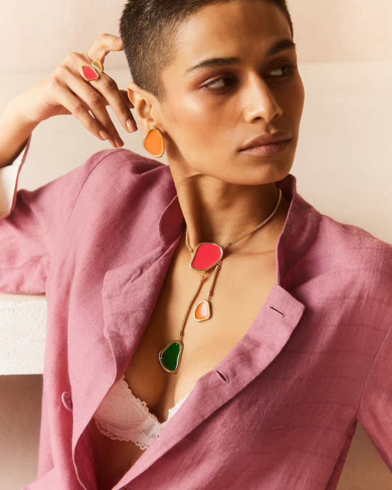 Juhi Godambe in Miami earrings