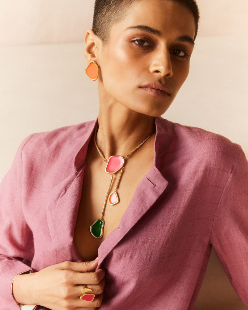 Juhi Godambe in Miami earrings