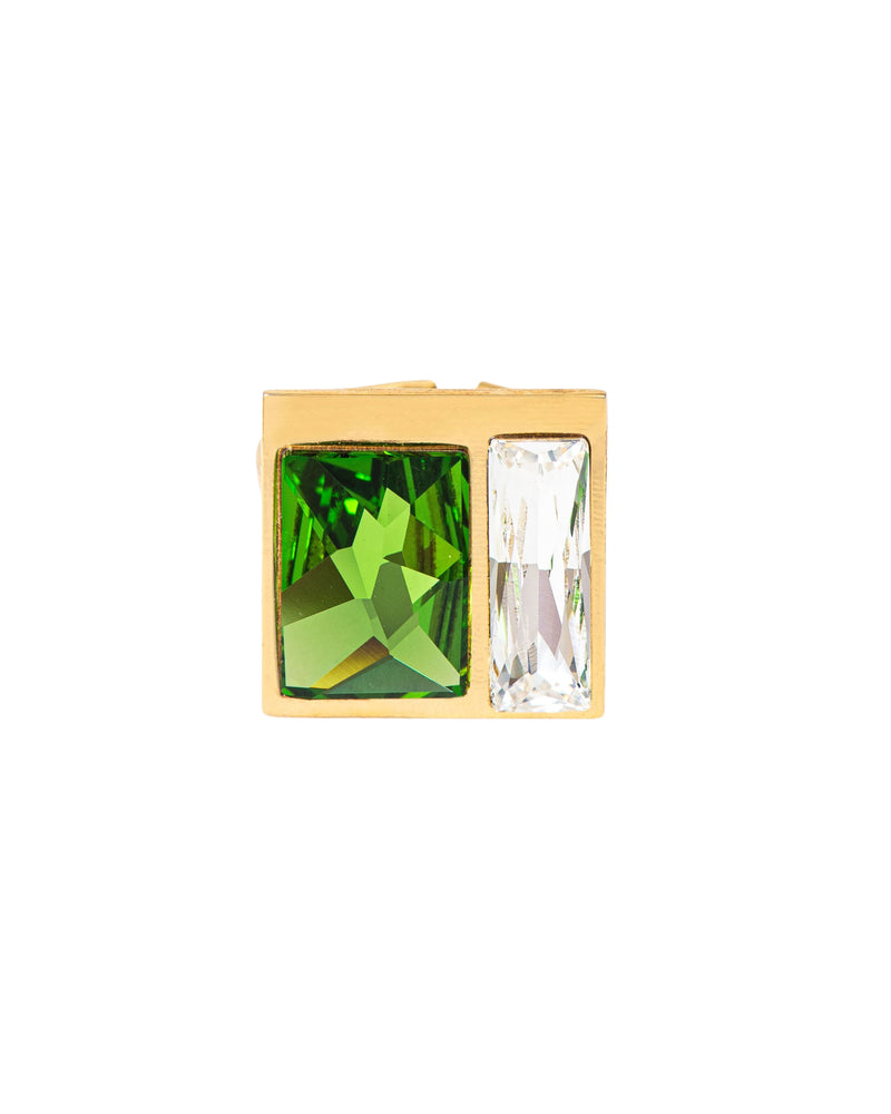 Fusion Crystal Ring - Fern & White