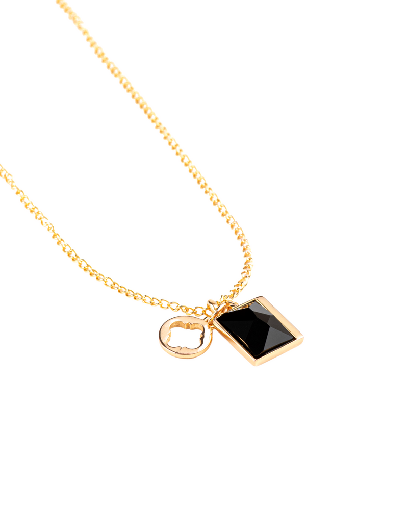 Sirius Crystal Necklace -  Black
