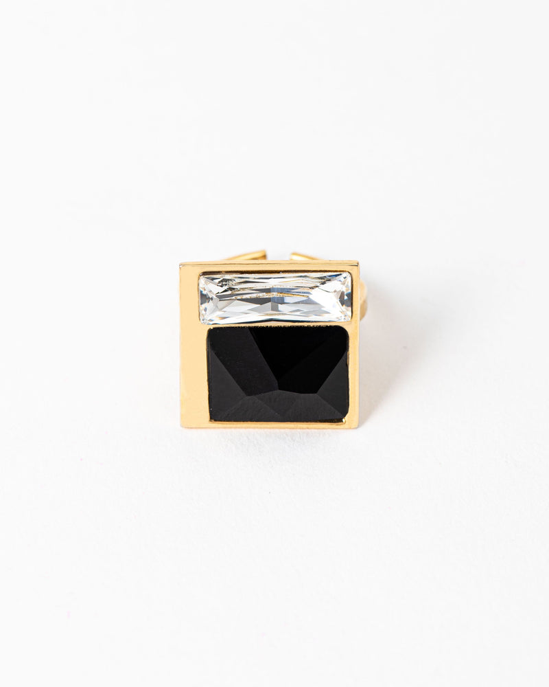 Fusion Crystal Ring - Black and White