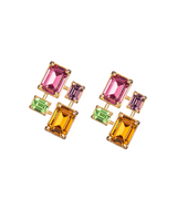 Ishita Dutta in Infinity Crystal Signature Earring - Multicoloured