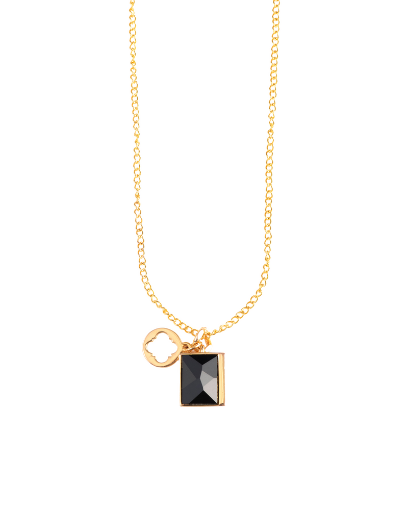 Sirius Crystal Necklace -  Black