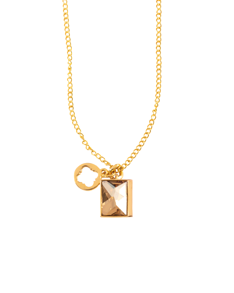 Sirius Crystal Necklace - Gold